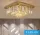 ELDLUX Crystal glass ceiling lamp E14×12 D500x500x350mm Gold