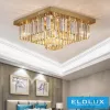 ELDLUX Crystal glass ceiling lamp E14×12 D500x500x350mm Gold
