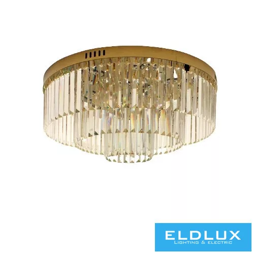 ELDLUX Crystal glass ceiling lamp E14×5 D400x350mm Gold