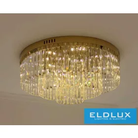 ELDLUX Crystal glass ceiling lamp E14×19 D800x350mm Gold