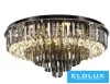 ELDLUX Crystal glass ceiling lamp E14×10 D500x350mm Black