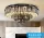 ELDLUX Crystal glass ceiling lamp E14×19 D780x350mm Black