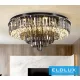 ELDLUX Crystal glass ceiling lamp E14×19 D780x350mm Black