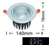 UNIVERSO LED recessed lamp 20w 1800lm 6500K 24° IP20 aluminum 140x78mm/120mm