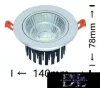 UNIVERSO LED recessed lamp 20w 1800lm 4000K 24° IP20 aluminum 140x78mm/120mm