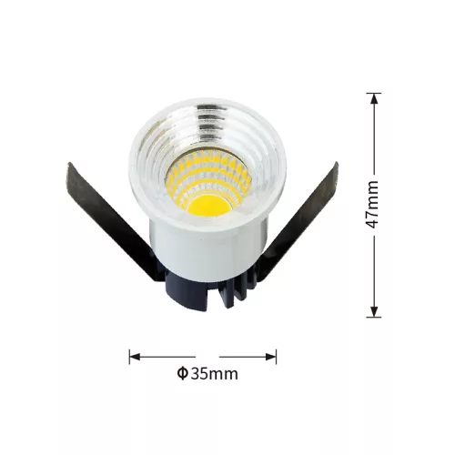 UNIVERSO mini spot light fixture 3w 4000k 300lm 30° IP20 ∅35×47mm silver