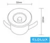 UNIVERSO Mini spot light fixture 1w red 80lm 30° IP20 White D31x22mm cutout:D25mm