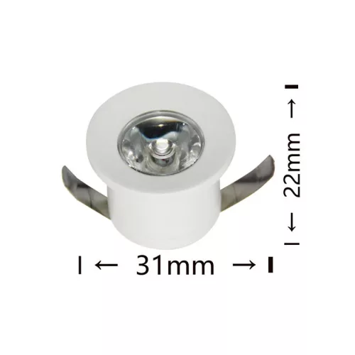 UNIVERSO mini spot light fixture 1w 4000k 100lm 30° IP20 ∅31×22mm white