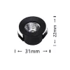 UNIVERSO mini spot light fixture 1w 6500k 90lm 30° IP20 ∅31×22mm black