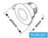 UNIVERSO Mini spot light fixture 3w 3000k 270lm 30° IP20 Chrome D52x40mm Cutout: D40mm