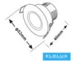 UNIVERSO Mini spot light fixture 3w 4000k 270lm 30° IP20 Chrome D52x40mm Cutout: D40mm