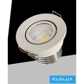   UNIVERSO Mini spot light fixture 3w 6500k 270lm 30° IP20 White D52x40mm Cutout: D40mm