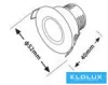 UNIVERSO Mini spot light fixture 3w 4000k 270lm 30° IP20 White D52x40mm Cutout: D40mm