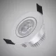UNIVERSO mini spot light fixture 3w 6500K 270lm 30° IP20 ∅68×32mm silver