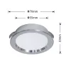 UNIVERSO mini spot light fixture 3w 6500K 240lm 120° IP20 ∅70×19mm silver