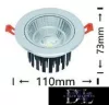 UNIVERSO LED recessed lamp 12w 1080lm 3000K 24° D110x73mm Cutout: D90mm IP20 aluminum