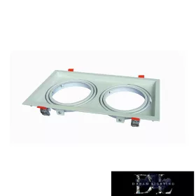   UNIVERSO Recessed spot frame 2*AR111 white 325x175mm / cut-out 310x160mm