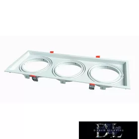   UNIVERSO Recessed spot frame 3*AR111 white 475x175mm / cut-out 460x160mm