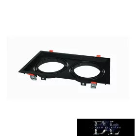   UNIVERSO Recessed spot frame 2*AR111 black 325x175mm / cut-out 310x160mm