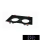 UNIVERSO Recessed spot frame 2*AR111 black 325x175mm / cut-out 310x160mm