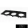 UNIVERSO Recessed spot frame 3*AR111 black 475x175mm / cut-out 460x160mm
