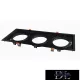 UNIVERSO Recessed spot frame 3*AR111 black 475x175mm / cut-out 460x160mm