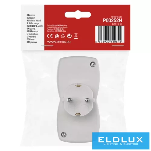 EMOS socket distributor 2× WHITE