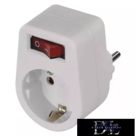 EMOS power strip, 1 socket, switchable