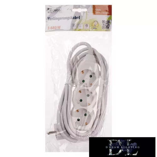 EMOS distribution box (extension cord) 3 sockets 3 m 1.5 mm²