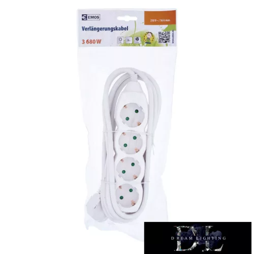 EMOS power strip (extension cord) 4 sockets 3 m 1.5 mm²