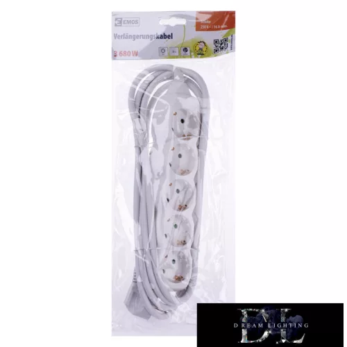 EMOS power strip (extension cord) 5 sockets 3 m 1.5 mm²