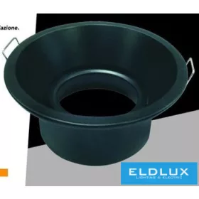   UNIVERSO Recessed spot light fixture 1xPAR16 without socket IP20 Black D90x40mm cutout: D82mm