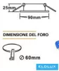 UNIVERSO Recessed spotlight 1xPAR16 without socket IP20 Gold D90x25mm cutout: D60mm
