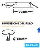 UNIVERSO Recessed spotlight 1xPAR16 without socket IP20 Gold D90x25mm cutout: D60mm