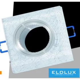   UNIVERSO Recessed spotlight 1xPAR16 without socket IP20 Chrome 89x89x25mm cutout: D60mm
