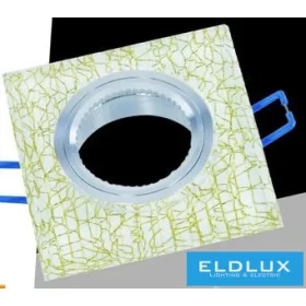   UNIVERSO Recessed spot lamp 1xPAR16 without socket IP20 Gold 89x89x25mm cutout:D60mm