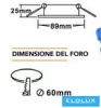 UNIVERSO Recessed spot lamp 1xPAR16 without socket IP20 Gold 89x89x25mm cutout:D60mm