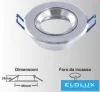 UNIVERSO Recessed spotlight 1xPAR16 without socket IP20 Chrome D86x26mm cutout: D72mm