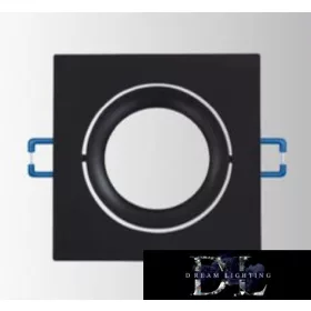   UNIVERSO Recessed spot light fixture 1xMR16 black 82x82x20mm/∅75mm