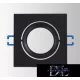 UNIVERSO Recessed spot light fixture 1xMR16 black 82x82x20mm/∅75mm