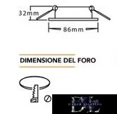 UNIVERSO Recessed spot light fixture 1XGU10 Max.40w white D86mm/D55mm