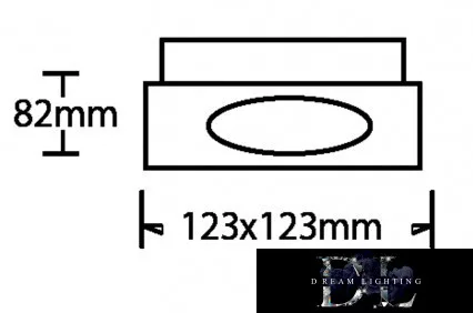 UNIVERSO Recessed spotlight 1xGU10 black 123x123x41mm/100x100mm