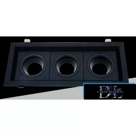 UNIVERSO Recessed spot light fixture 3xGU10 black