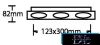 UNIVERSO Recessed spot light fixture 3xGU10 black