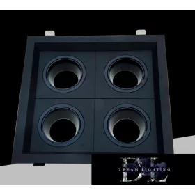 UNIVERSO Recessed spot light fixture 4xGU10 black 