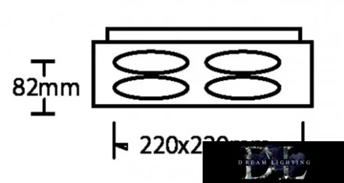 UNIVERSO Recessed spot light fixture 4xGU10 black 