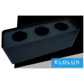   UNIVERSO Wall-mounted spotlight 3xPAR16 without socket IP20 Black 298x88x110mm