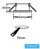 UNIVERSO Recessed spot lamp 1xGU10 IP20 White D83x45mm cutout: D75mm 5 years