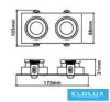 UNIVERSO Recessed spot lamp 1xGU10 IP20 White 175x88x31mm cutout: 160x75mm 5 years