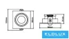 UNIVERSO recessed spotlight 1xGU10 IP20 88x88x31mm cutout: 75X75mm black 5 years